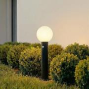 Lindby Dangan sockellampa, vit, 60 cm, glas, sensor