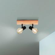 EGLO Taklampa Townshend 3 i trä, två lampor
