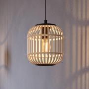 EGLO Pendellampa Bordesley med träskärm 21 cm