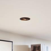 PRIOS takinbyggnadslampa Fibur, brons, zink, Ø 8,2 cm, 3-pack