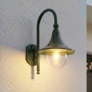 Lindby utomhusvägglampa Daphne, grön, metall, E27, IP44