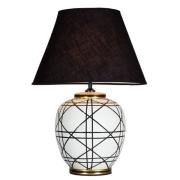 PR Home Bordslampa New York, svart, höjd 60 cm, keramik