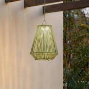 Lindby LED-solcellslampa för upphängning, Austas, grön, Ø 32 cm, USB, ...