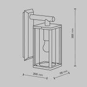 Maytoni vägglampa Cell, grafit, aluminium, höjd 20 cm, IP65
