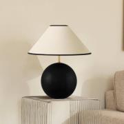 Globen Lighting bordslampa IRIS, beige/svart, höjd 39 cm
