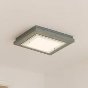 Argon Taklampa Tally, bredd 42 cm, salviagrön, trä, E27