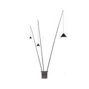 Vibia LED-golvlampa NORTH, svart, 3 lampor, metall, 927