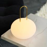 Dyberg Larsen LED-lykta Ellipse, vit/mässing, IP44