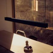 FRANDSEN Hänglampa Bridge, svart, upp/ner, 150 cm, G13