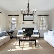 Elstead Ljuskrona Carisbrooke, svart, 8 lampor