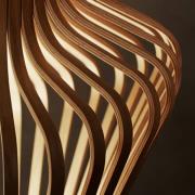 Northern Designergolvlampa Diva med ekträ och dimmer