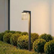 Lucande LED-väglampa Beelia, antracit, 90 cm, räfflad