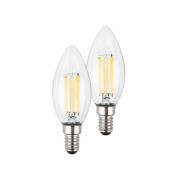 Briloner LED-lampa ljus E14 4W klar 3000K 840 lm energiklass A 2er