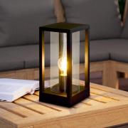 EGLO Sockellampa Cascinetta, bredd 15 cm, svart, metall