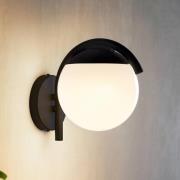 EGLO Utomhusvägglampa Prata Vecchia, svart, höjd 26 cm, metall