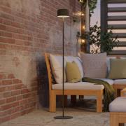 EGLO Solcellsdriven LED-terrasslampa Roccanova-L, grön, höjd 120 cm