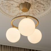Nuura Aps Nuura ljuskrona Miira 3 Circular, Ø 54 cm, mässing/opal