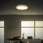 Briloner LED-taklampa Tava Wood, Ø 29 cm, plast, 3 000 K