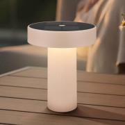 Briloner LED-batteridriven solcellsbordslampa Poga, beige, plast, IP44