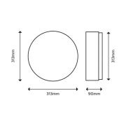 Philips Doris LED-taklampa 2700K svart Ø35cm