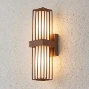 Lucande utomhusvägglampa Chandan, rost, 2 lampor, IP54, E27