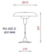 RA 400 D Bordslampa Vit - Piet Hein