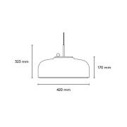 PLEASE WAIT to be SEATED Pendellampa Podgy, mörkblå, Ø 42 cm, dimbar