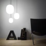 Superæg 300 Taklampa Opal/Svart Sladd - Piet Hein