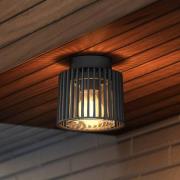 LUTEC Utomhustaklampa SHYNE, svart, 16 cm, metall, IP54, E27