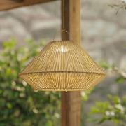 Lindby LED-solcellslampa för upphängning, Austas, beige, Ø 50 cm, USB,...