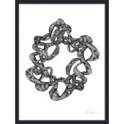 Nordal - WREATH illustration, black frame