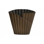 Nordal - NEVIS pleated metal vase, bronze