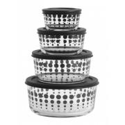 Nordal - KEEP bowl set, s/4, clear w/black