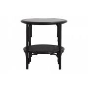 Nordal - KASAI coffee table, black w/wickerwork