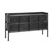 Nordal - PORTLAND black iron drawer, 8 drawers