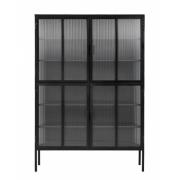 Nordal - GROOVY black cabinet, 4 doors