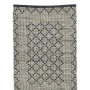 Nordal - CHINDI woven rug, leather/cotton