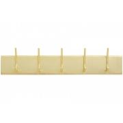 Nordal - HAAOY coat rack, 5 hooks, golden metal