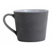 Nordal - Stoneware mug w. handle, black/white