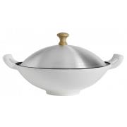 Nordal - WOK, white w/silver lid