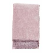 Nordal - Blanket w/fringes, light purple velvet