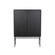 Rowico Home - Halifax skåp 100 Svart ek/Svart metall
