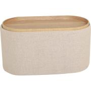 NFG - MAIKO Sittpuff/sidobord, oval, beige