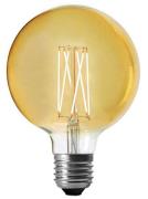 E27 Globlampa Amber 95mm 4W varmgul dimbar