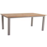 Brafab, Lyon Matbord 224-304X100 Cm Khaki/Teak