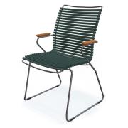 Houe, Click karmstol hög pine green/grey bamboo