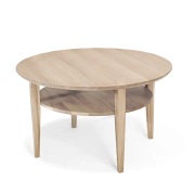 Torkelson, Tango Soffbord Ø90 cm vitoljad ek
