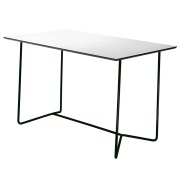 Grythyttan Stålmöbler, High Tech Bord 70 X 110Cm Vit laminat/svart sta...