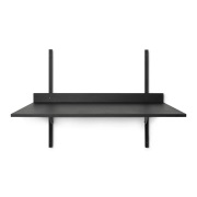 Ferm Living, Sector Väggmonterat Skrivbord - Black Ash/Black Brass