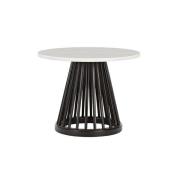 Tom Dixon, Fan bord svart stenskiva 60 cm vit